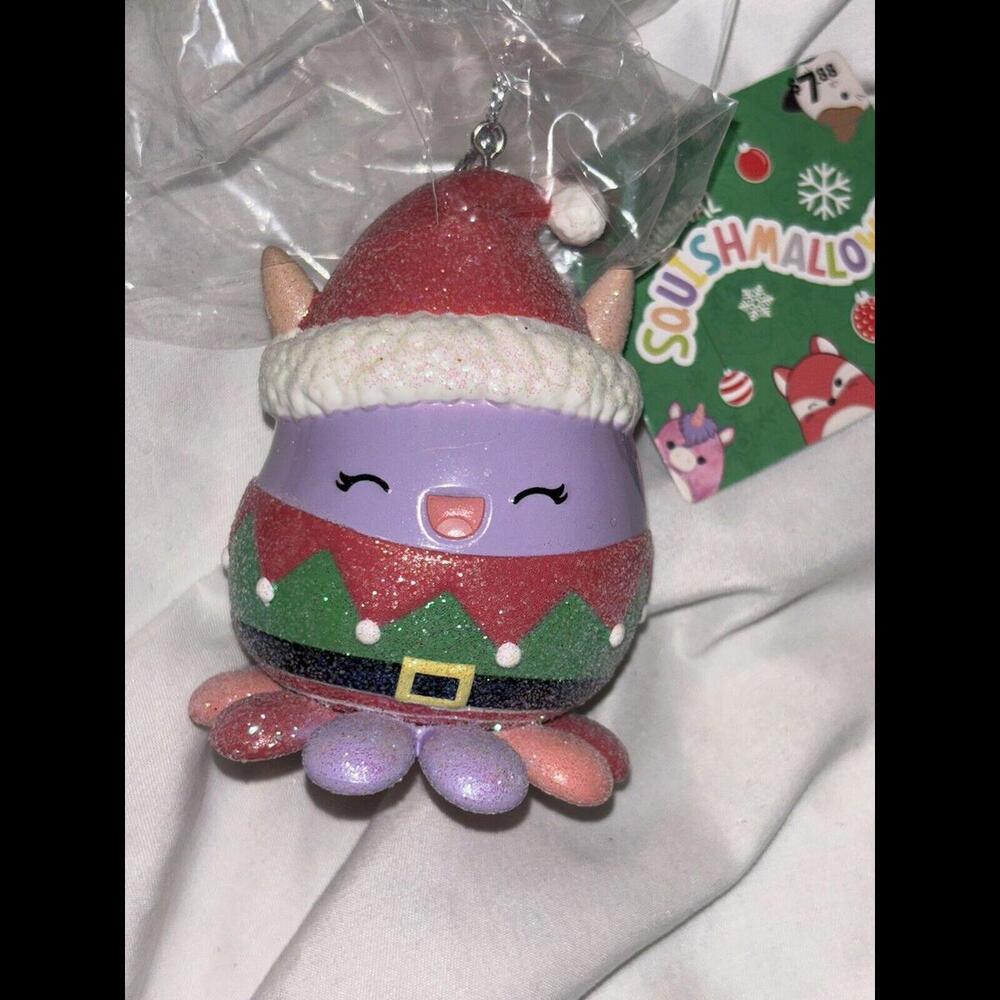 Squishmallows Squishmallow Beula The Octopus CHRISTMAS ORNAMENT w tags KELLYTOY